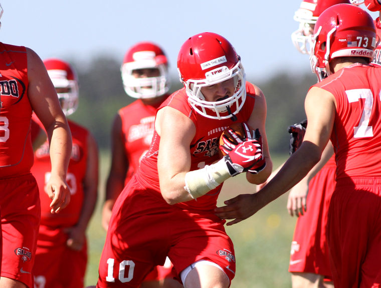 Salado football holds first practice